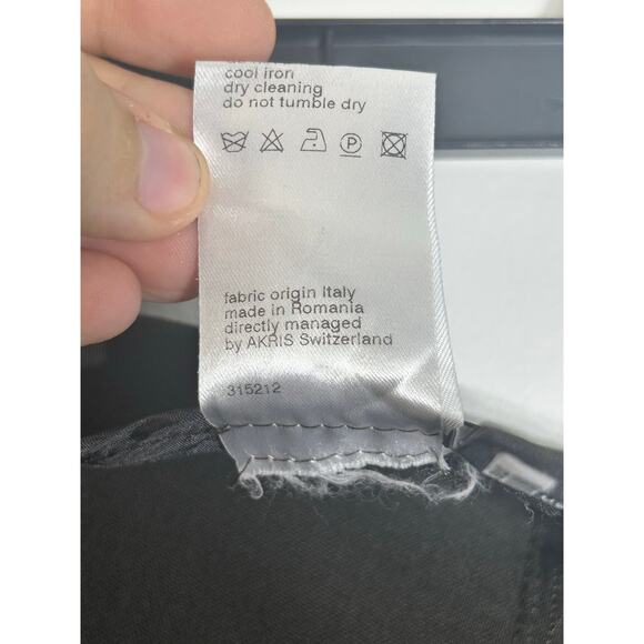 Akris Trouser Dress Pants Medium Brown Wool High Rise Tapered Leg Preppy Twee - Picture 8 of 8